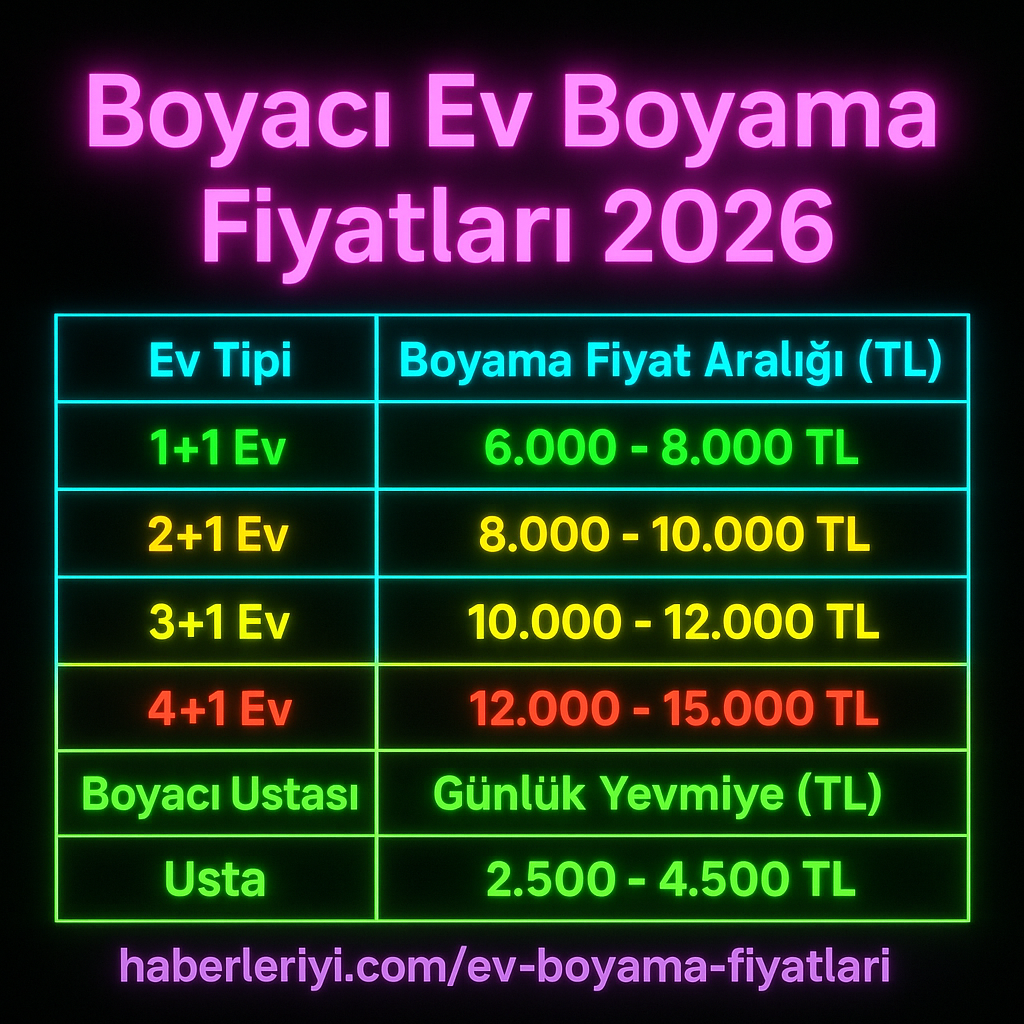 1+1 2+1 3+1 ev boyama fiyatlari 2026